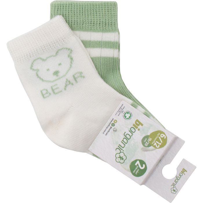 Носки детские Bibaby с мишкой (68412-6-12-creamgreen) изображение 2