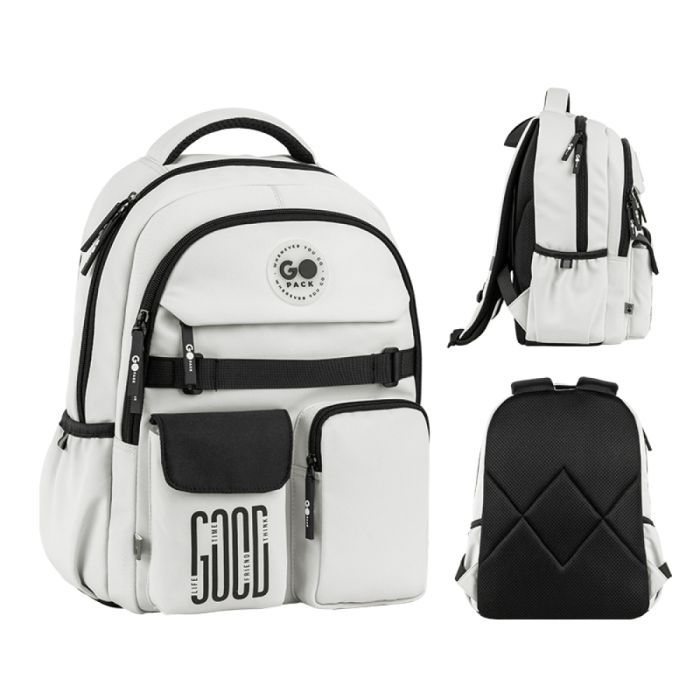 Рюкзак школьный GoPack Education 183 світло-сірий (GO26-183M-2)
