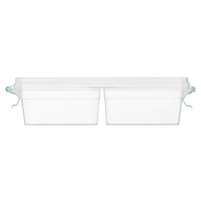 Харчовий контейнер Ardesto Fresh двосекційний 2х0.25л, пластик, прямокутна, блакитний (AR1302B) зображення 3