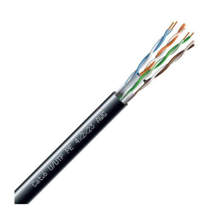 Кабель сетевой ЗЗКМ UTP 305м cat.6, CU, 4х2х23AWG, РЕ, зовнішній (7091011)