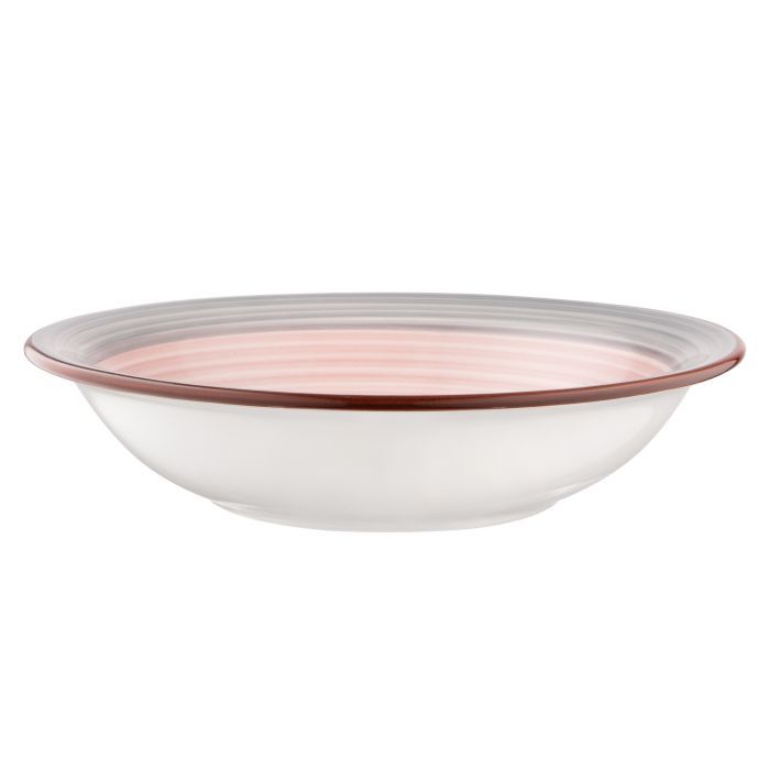 Тарілка Ardesto Salerno, 680мл, 21см, кераміка, сірий/рожевий (AR1121SP) зображення 2
