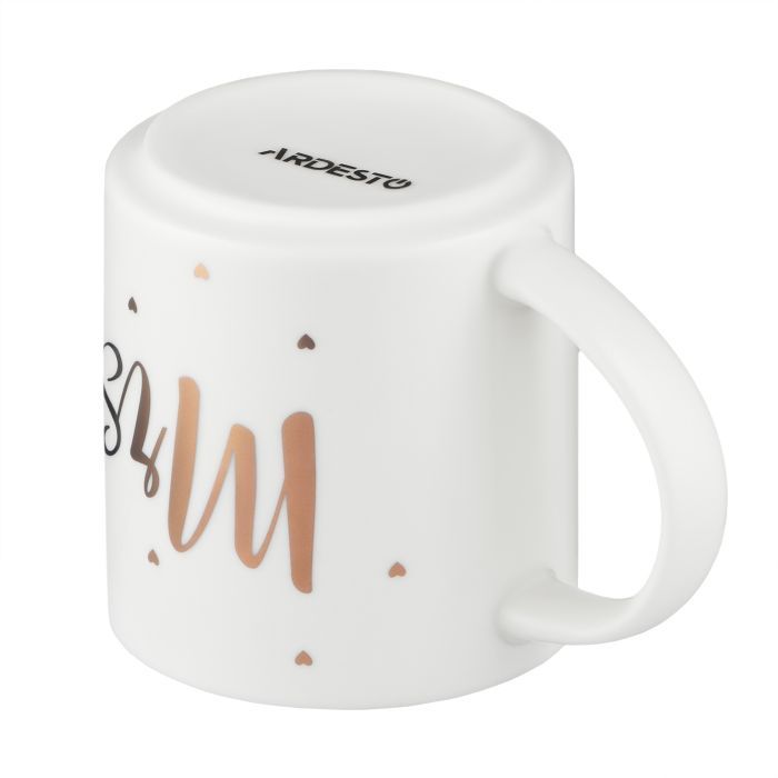 Чашка Ardesto Mrs, 280мл, порцеляна, білий (AR3499) зображення 5