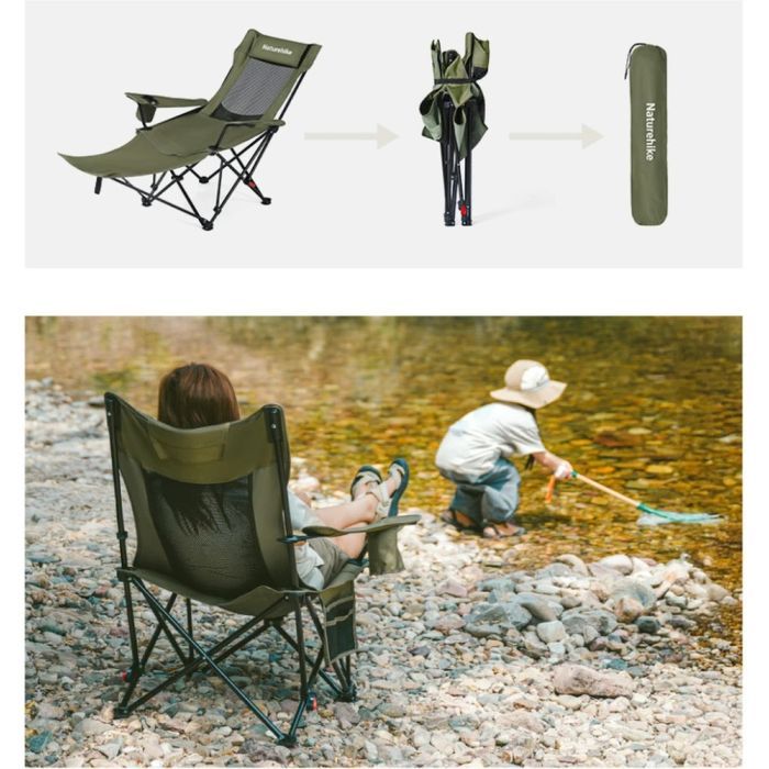 Кресло складное Naturehike CNK2550JJ023 Nightfall T05, сталь, хакі (6977465865700) изображение 5