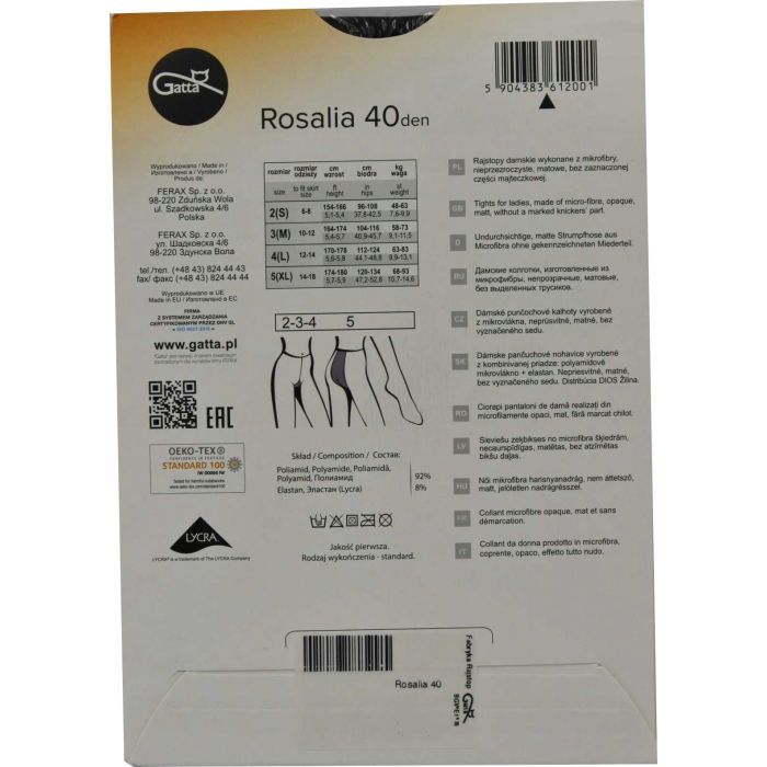 Колготи Gatta Rosalia 40 Den Nero - 3 (5900042047832) зображення 9
