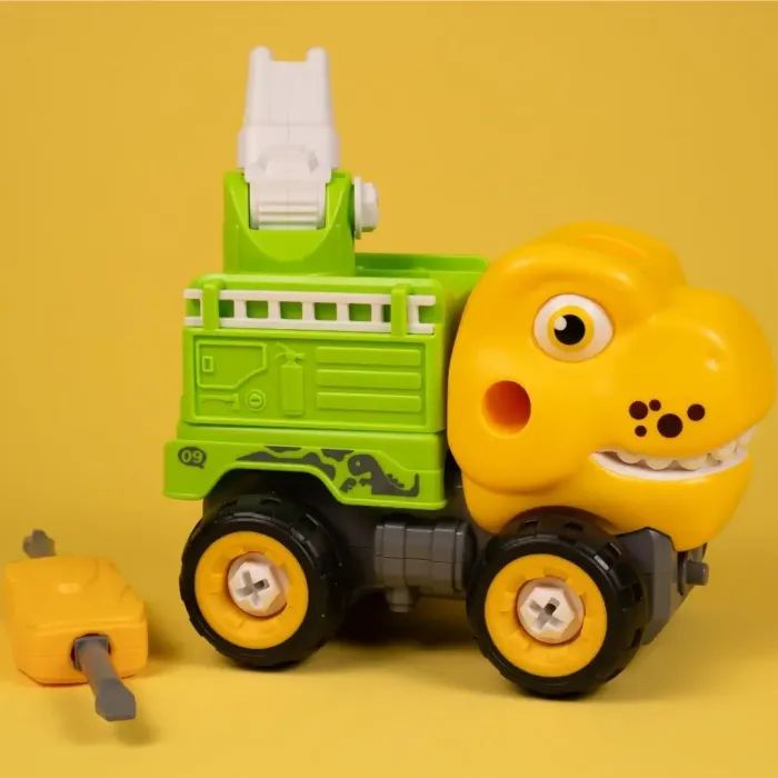 Конструктор Otamanko Машинка-конструктор Тиранозавр пожарная машина Желтый/зеленый (OTA-124TR) изображение 3