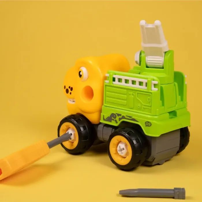 Конструктор Otamanko Машинка-конструктор Тиранозавр пожарная машина Желтый/зеленый (OTA-124TR) изображение 4