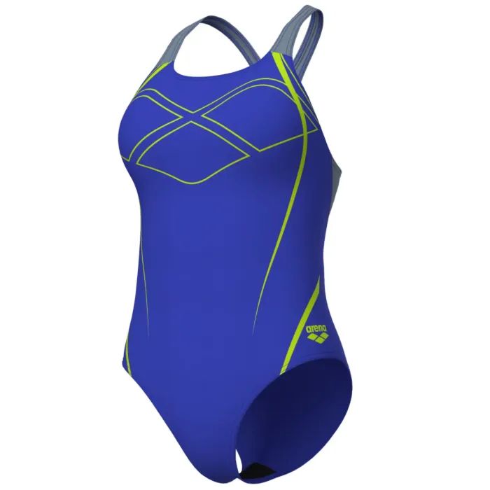 Купальник Arena Graphic Swimsuit Swim Pro Back 009024-850 синій, жовтий 38 (3468337621546) изображение 4