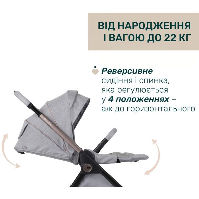 Коляска Chicco 2 в 1 Bellagio 2 Сіра (2900990903245) (87183.45.01) изображение 9