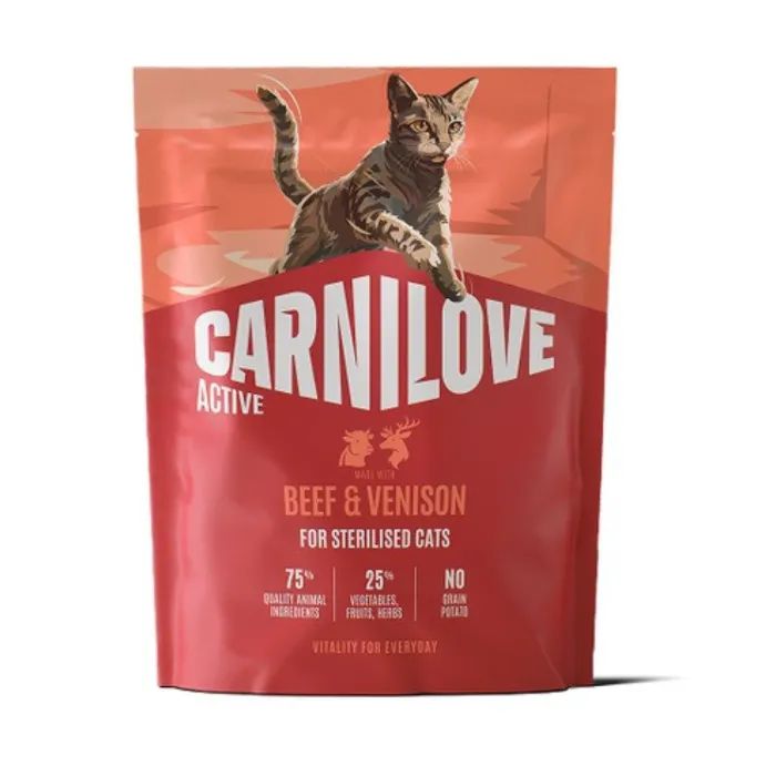 Сухий корм для кішок Carnilove Active Beef & Venison Sterilised 400 г (8595602581672)