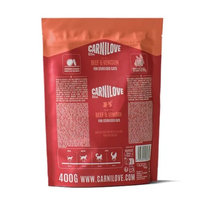 Сухий корм для кішок Carnilove Active Beef & Venison Sterilised 400 г (8595602581672) зображення 2