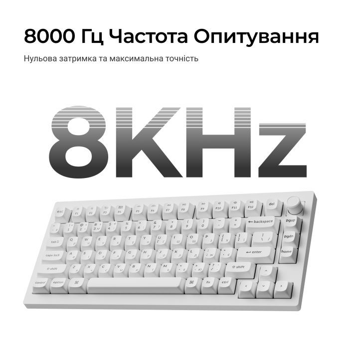 Клавіатура Keychron V1 Ultra Keychron Red Switch RGB UA Black (V1U-D1-UA) зображення 10