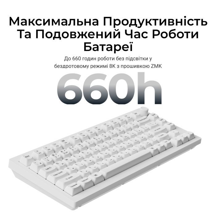 Клавіатура Keychron V1 Ultra Keychron Red Switch RGB UA Black (V1U-D1-UA) зображення 11