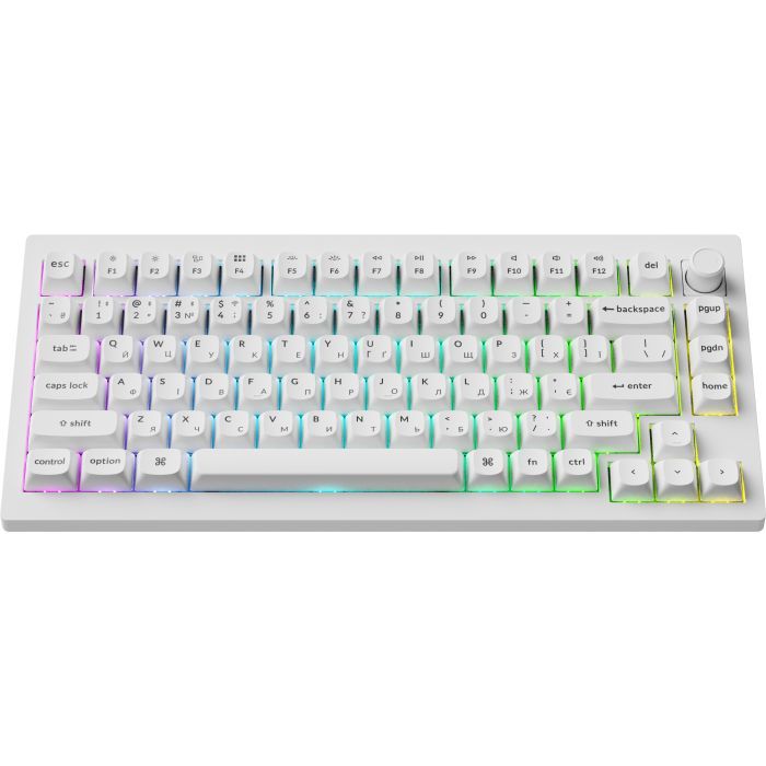 Клавіатура Keychron V1 Ultra Keychron Red Switch RGB UA Black (V1U-D1-UA) зображення 2