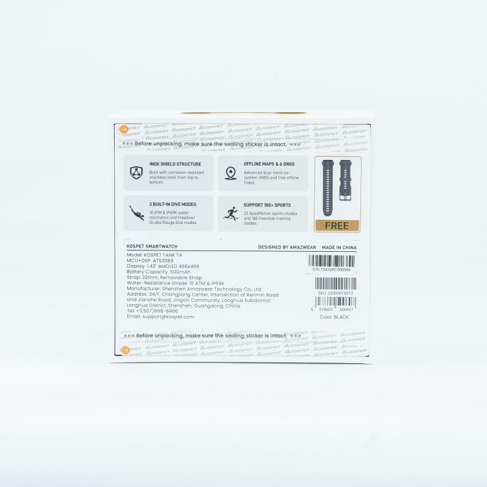 Смарт-годинник KOSPET TANK T4SE GOLD (6978602500621) зображення 8