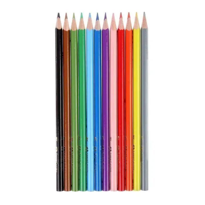 Карандаши цветные Faber-Castell тригранні, 12 кольорів + стругачка (120523) (21614) изображение 2