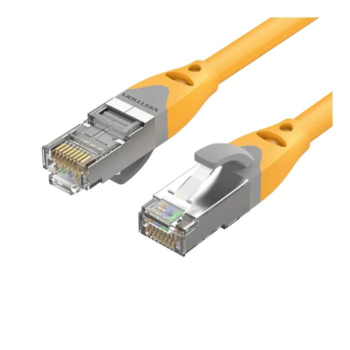 Патч-корд 0.5м, S/FTP cat 6A RJ-45 yellow Vention (IBHYD)