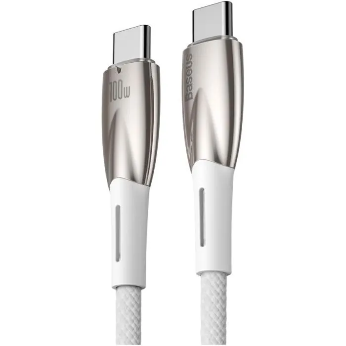 Дата кабель USB-C to USB-C 1.0m 100W white Baseus (CADH000702) изображение 2