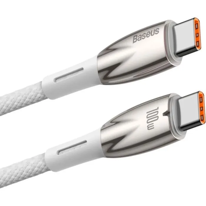 Дата кабель USB-C to USB-C 1.0m 100W white Baseus (CADH000702) изображение 3