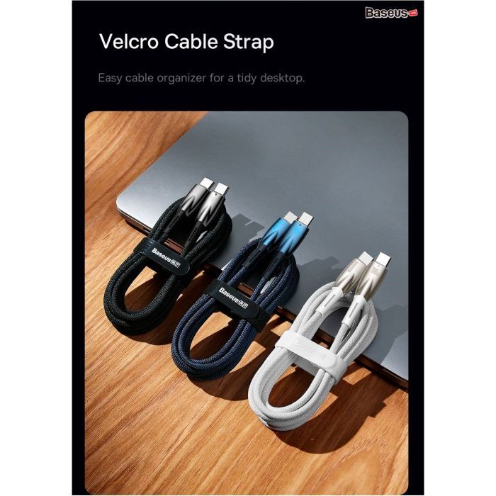 Дата кабель USB-C to USB-C 1.0m 100W black Baseus (CADH000701) изображение 8