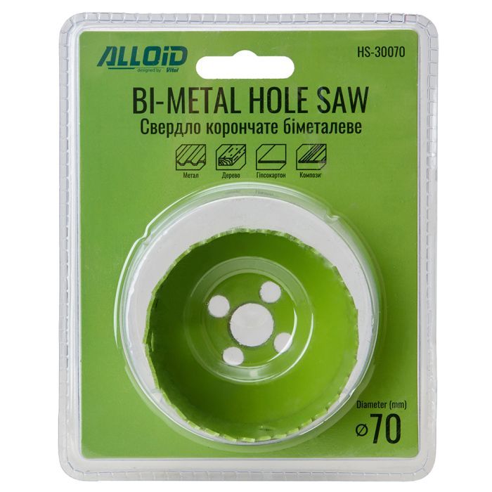 Коронка Alloid біметалева, 121мм (HS-30121) зображення 3