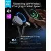 Зарядное устройство Anker Wireless 3-in-1 MagGo 25W AirCool Dock Stand black (B25X7G11) изображение 3