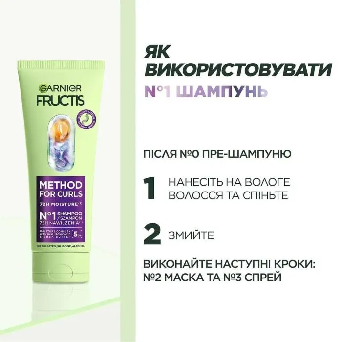 Шампунь Garnier Fructis Curls Method Shampoo 200 мл (3600542571777) изображение 3