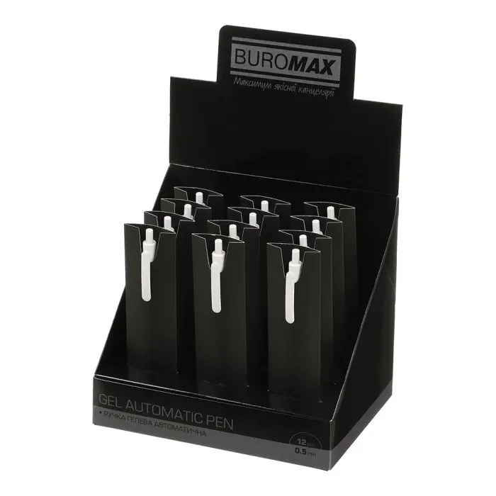 Ручка гелевая Buromax автоматическая MIST, 0,5 мм, синие чернила, айвори (BM.83103-37) изображение 4