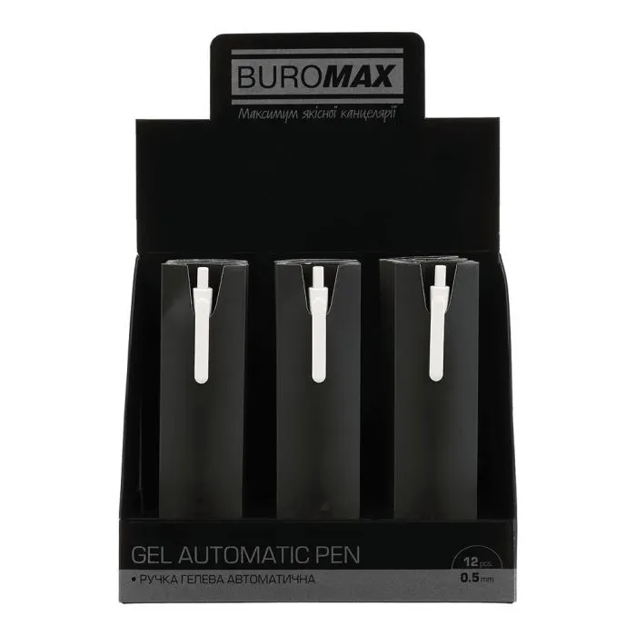 Ручка гелевая Buromax автоматическая MIST, 0,5 мм, синие чернила, айвори (BM.83103-37) изображение 5