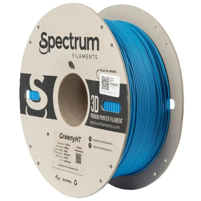 Пластик для 3D-принтера Spectrum GreenyHT 1.75mm 1kg Blue, Light RAL 5012 (80703)