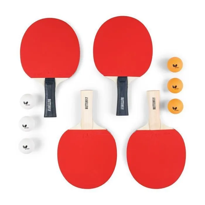 Комплект для настольного тенниса Butterfly Racket Set Easy 4 Bats 6 Balls (6257643202) (932198)