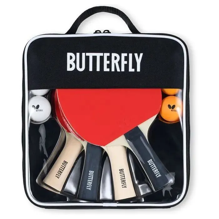 Комплект для настольного тенниса Butterfly Racket Set Easy 4 Bats 6 Balls (6257643202) (932198) изображение 3