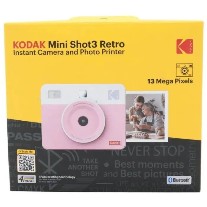 Камера миттєвого друку Kodak Mini Shot 3 Retro Pink (KOCAMC300RPK) зображення 2