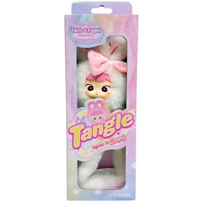Мягкая игрушка Tangle с кольцом Cimmy Fluffy Bunny Snowy (HWTANGLE01S01-WC02) изображение 2
