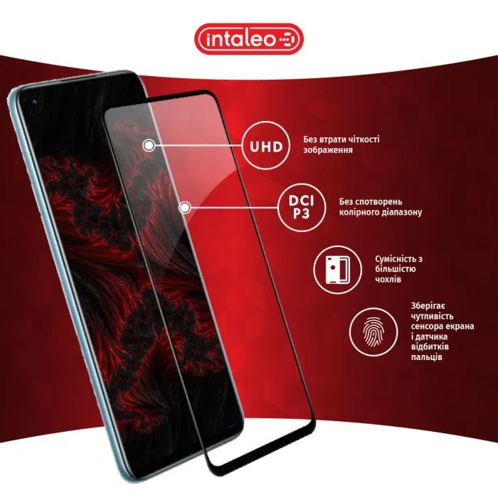 Скло захисне Intaleo Full Glue Realme 9i Black (1283126531187) зображення 4