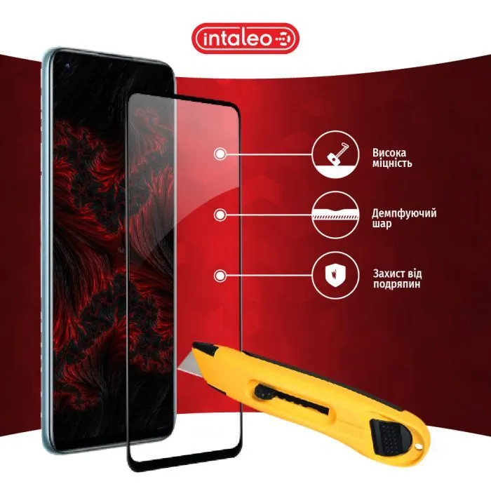 Скло захисне Intaleo Full Glue Realme 9i Black (1283126531187) зображення 5