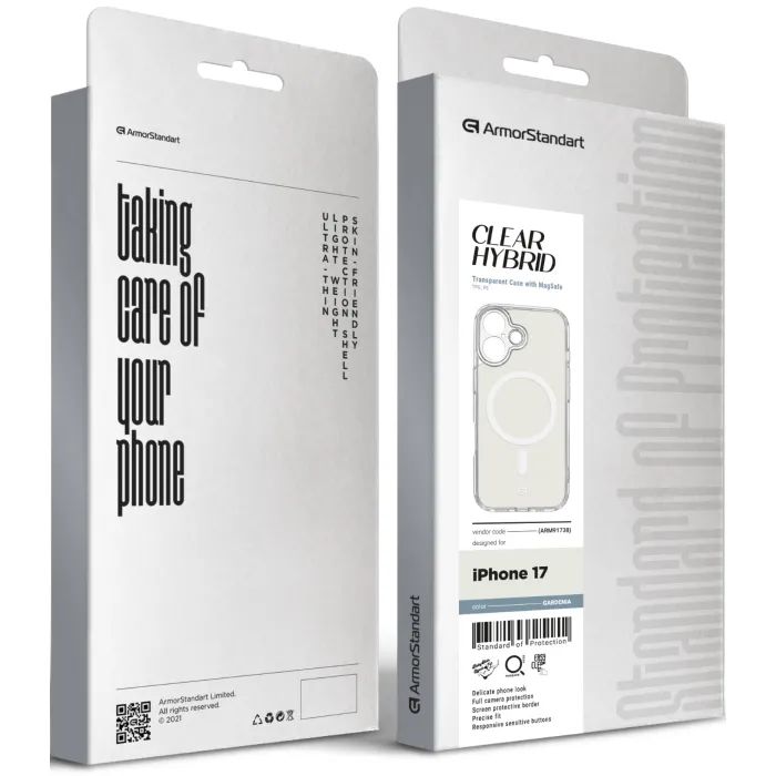 Чехол для мобильного телефона Armorstandart Clear Hybrid MagCase Apple iPhone 17 Pink (ARM91741) изображение 3