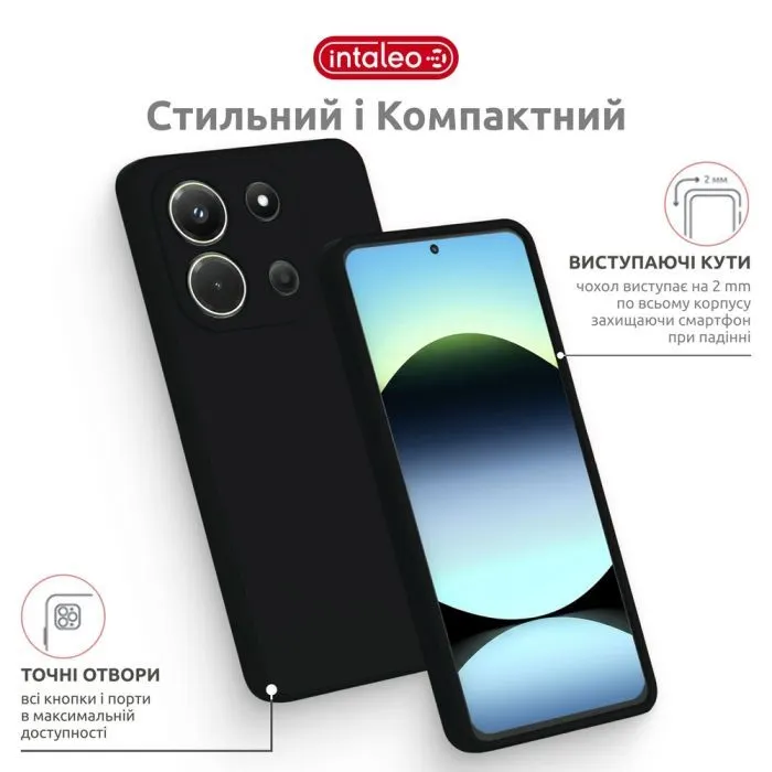 Чохол до мобільного телефона Intaleo Silicone Motorola Edge 50 Pro Black (1283126640155) зображення 4