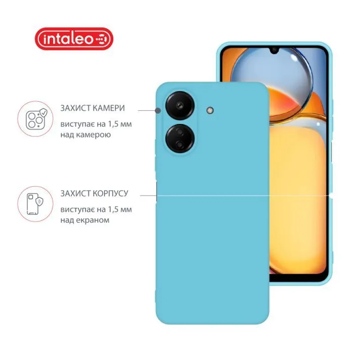 Чохол до мобільного телефона Intaleo Silicone Xiaomi Redmi 13C 4G Light Blue (1283126600739) зображення 3