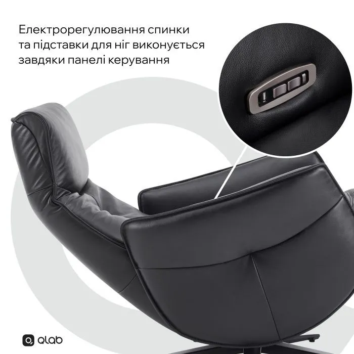 Офісне крісло Qlab RC300B Black (RC300B) зображення 10