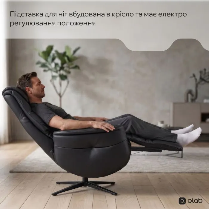 Офісне крісло Qlab RC300B Black (RC300B) зображення 12