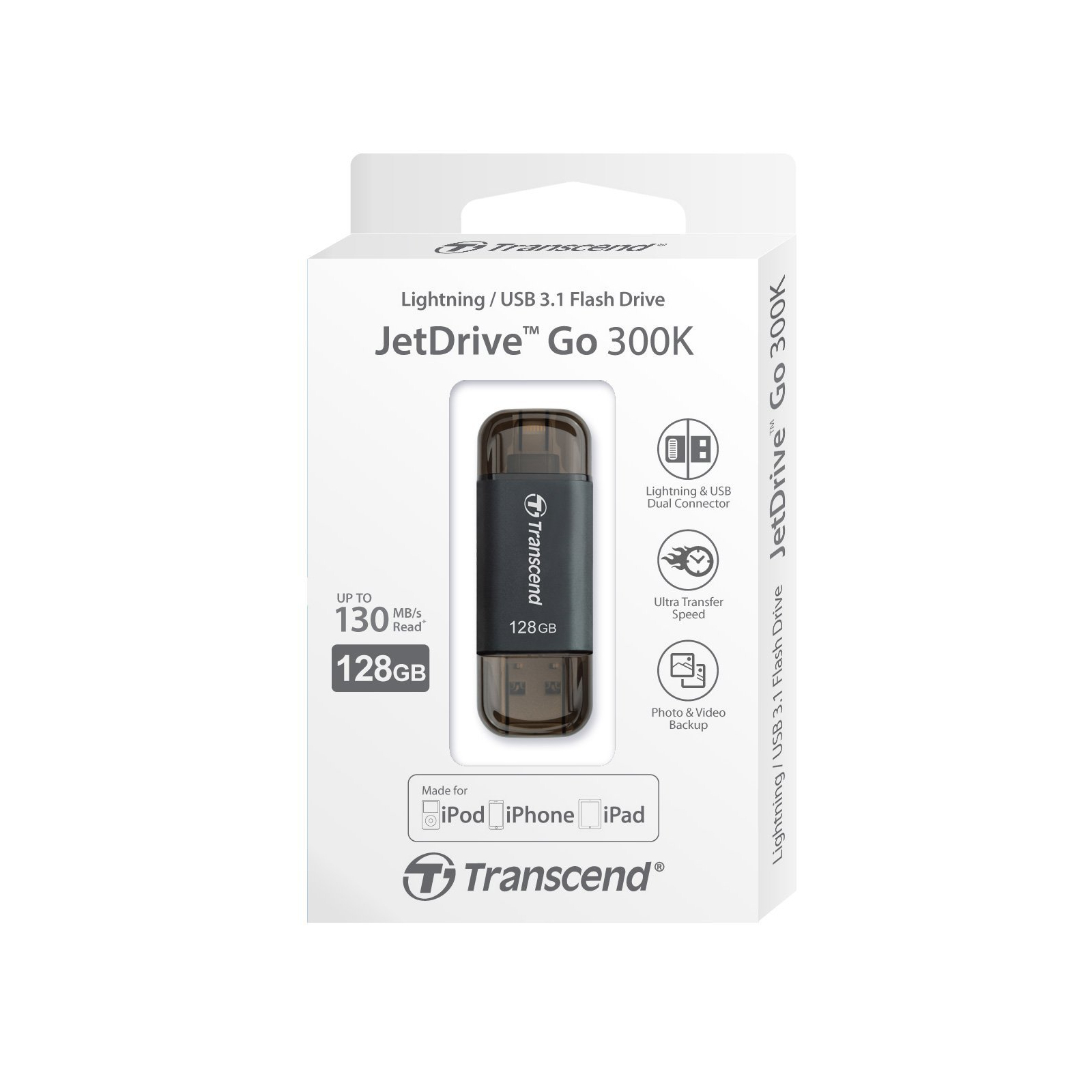 USB флеш накопитель Transcend 128GB JetDrive Go 300 USB 3.1 (TS128GJDG300K) изображение 6