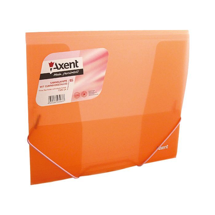 Папка на резинках Axent В5, transparent, orange (1505-25-А)