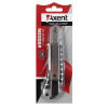 Нож канцелярский Axent 18мм, METAL, rubber inserts, blister (6901-А) изображение 2