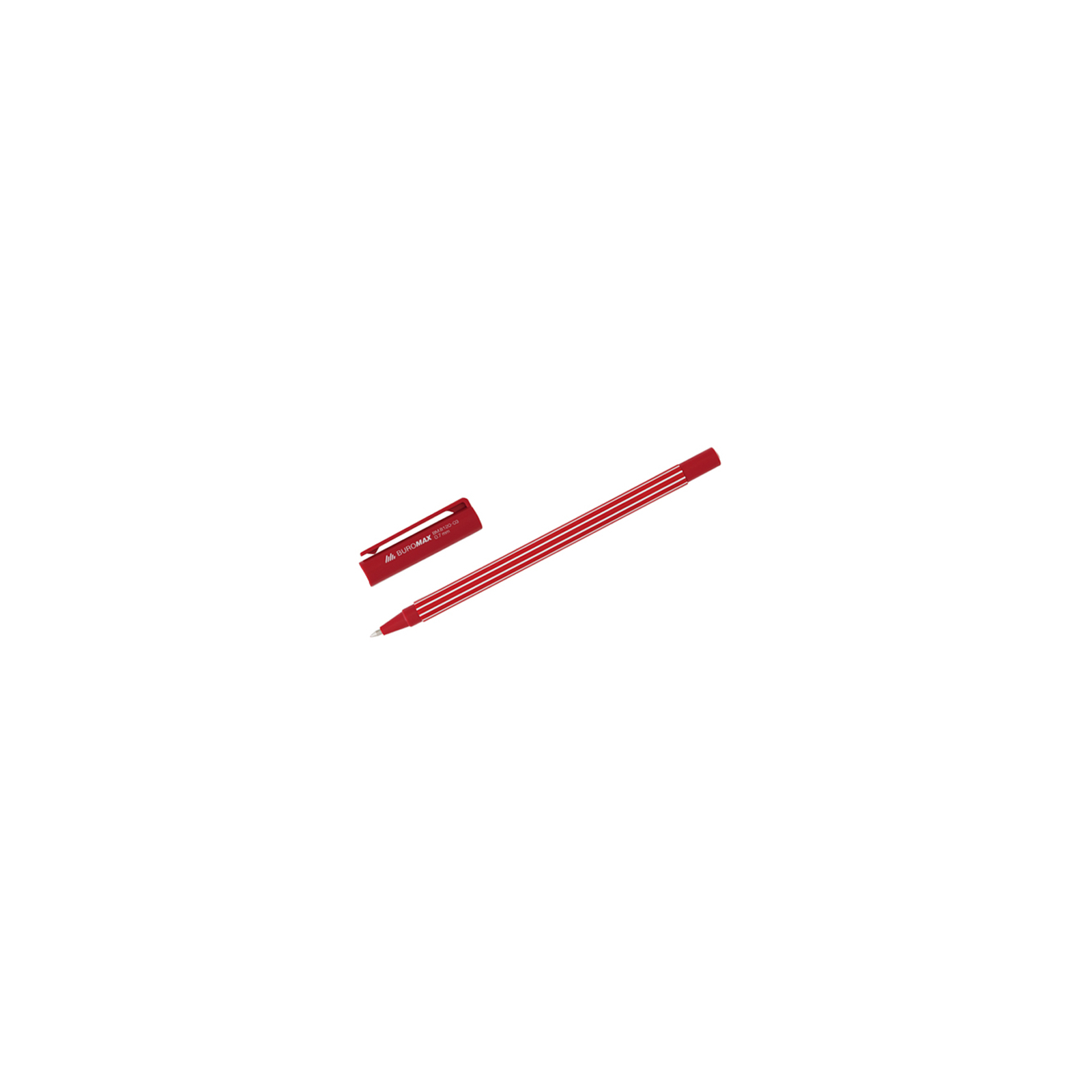 Ручка кулькова Buromax non-retractable, red (BM.8120-03) зображення 2