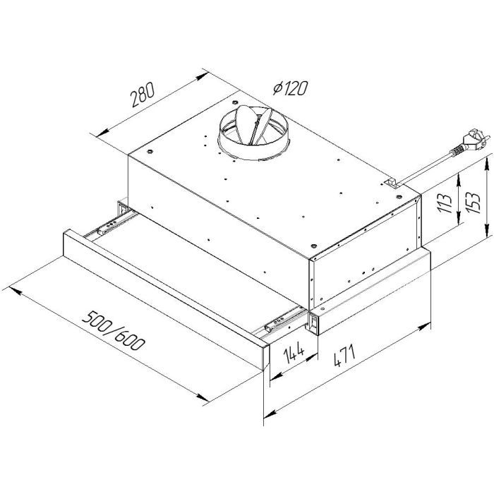Витяжка кухонна Pyramida TL 50 SLIM IX зображення 12