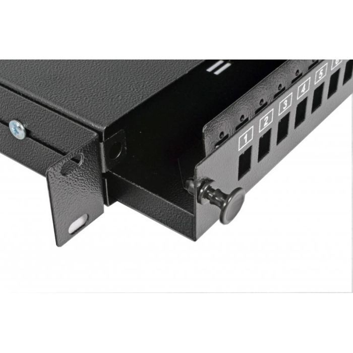 Патч-панель CMS 1U, 24 порти SC-Simpl./LC-Dupl, порожня (UA-FOP24SCS-B) зображення 5