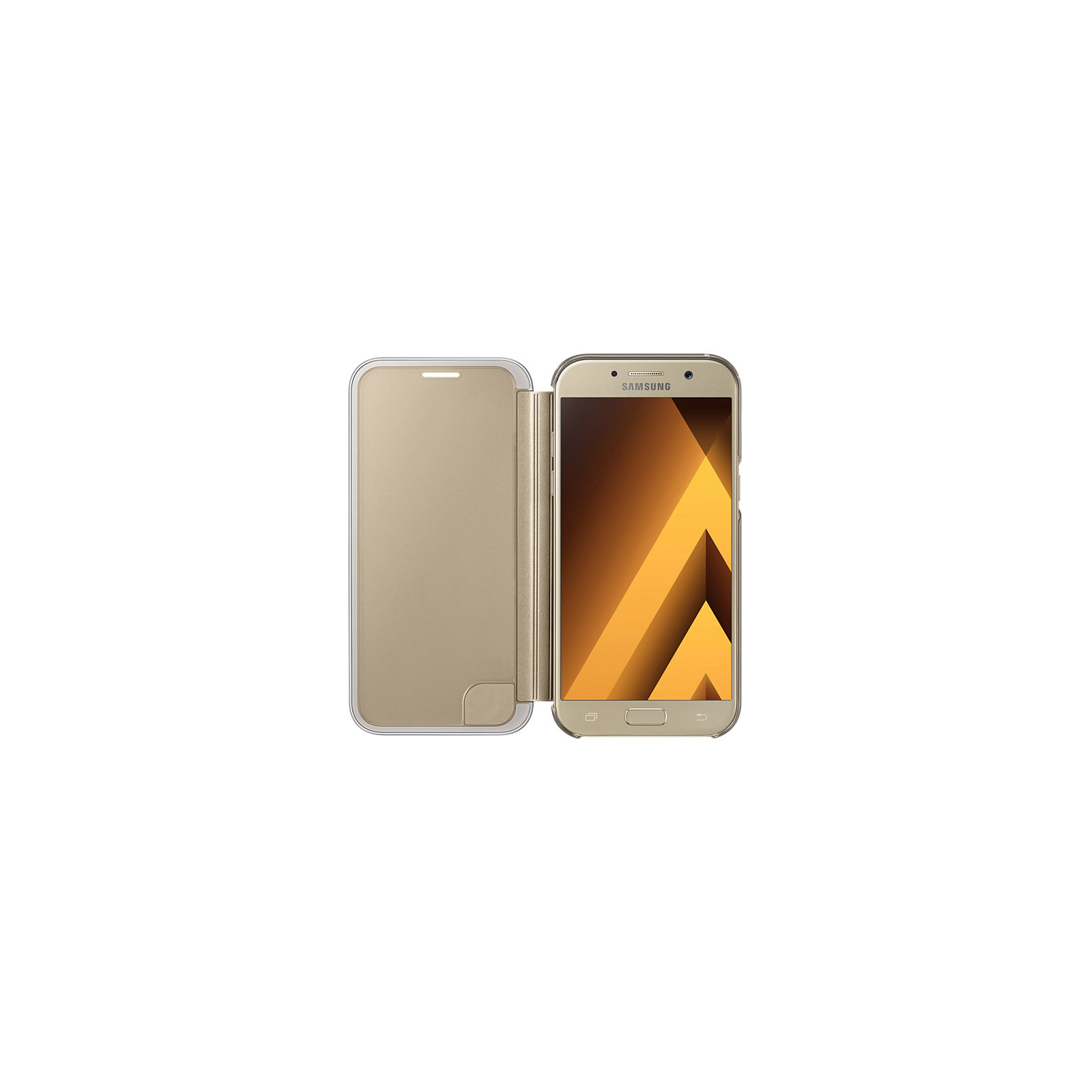 Чехол для мобильного телефона Samsung для A520 - Clear View Cover (Gold) (EF-ZA520CFEGRU) изображение 4
