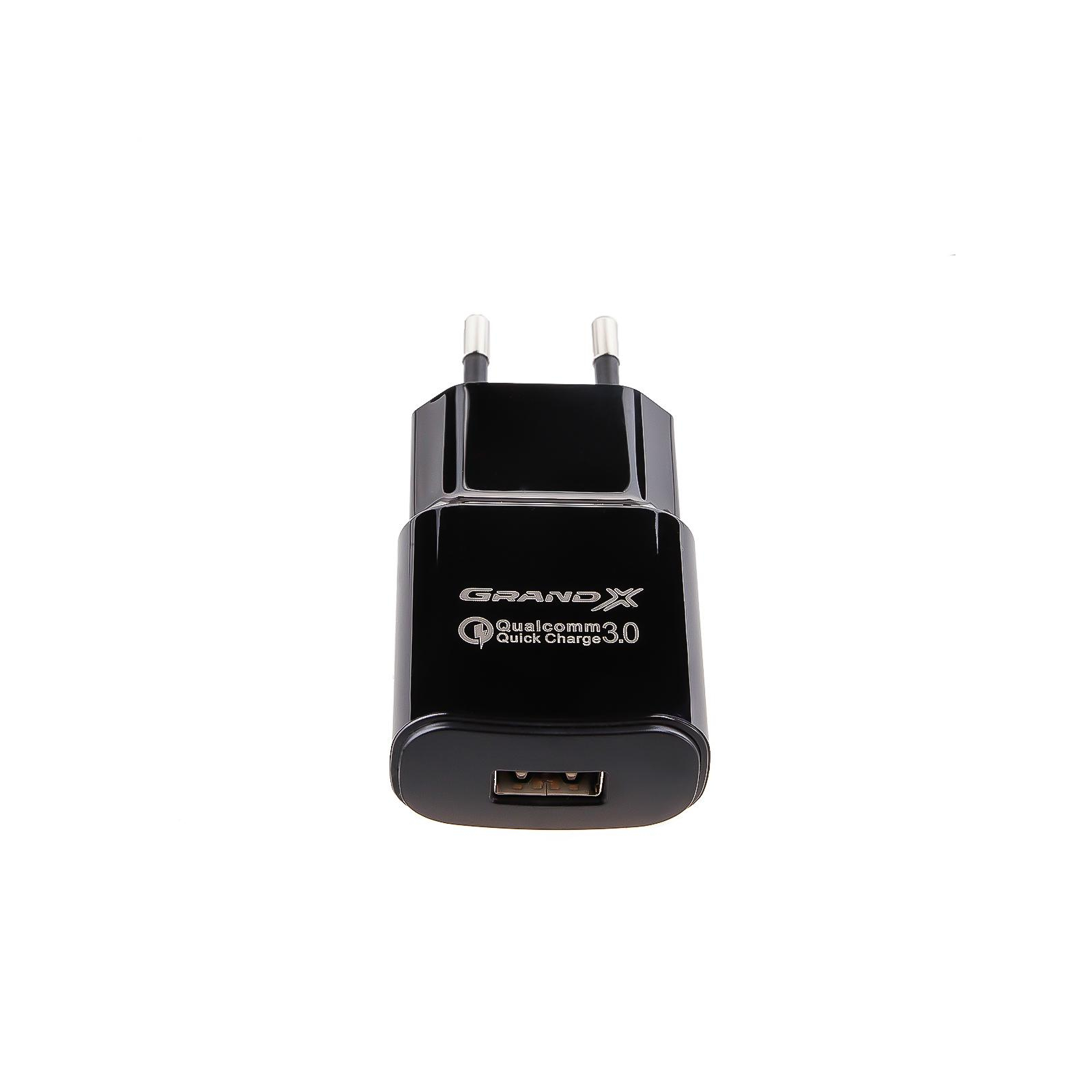Зарядний пристрій Grand-X Quick Charge QС3.0, + cable USB -> Type C 1m (CH-550TC) зображення 5