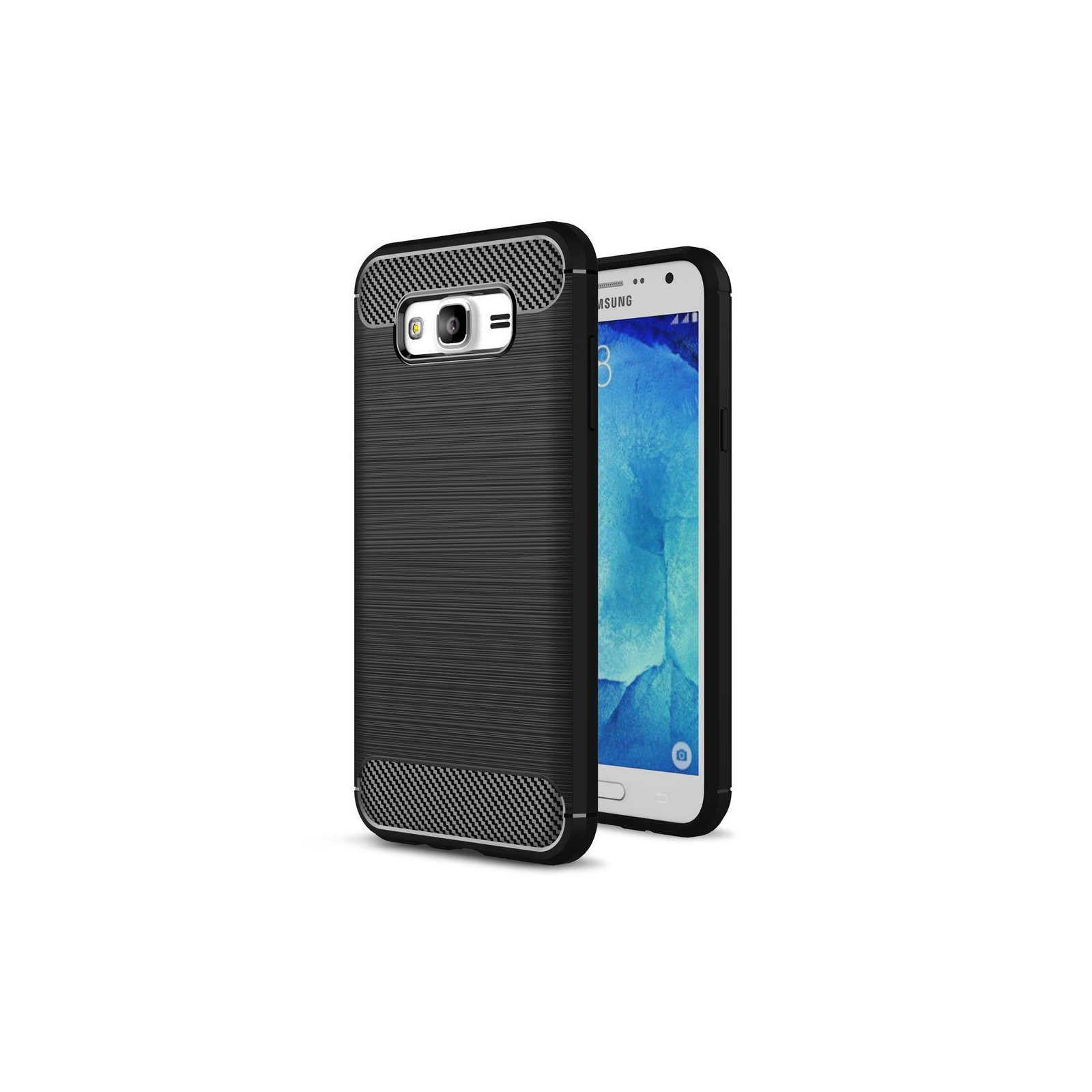 Чехол для мобильного телефона для SAMSUNG Galaxy J7 2016 Carbon Fiber (Black) Laudtec (LT-J72016B)