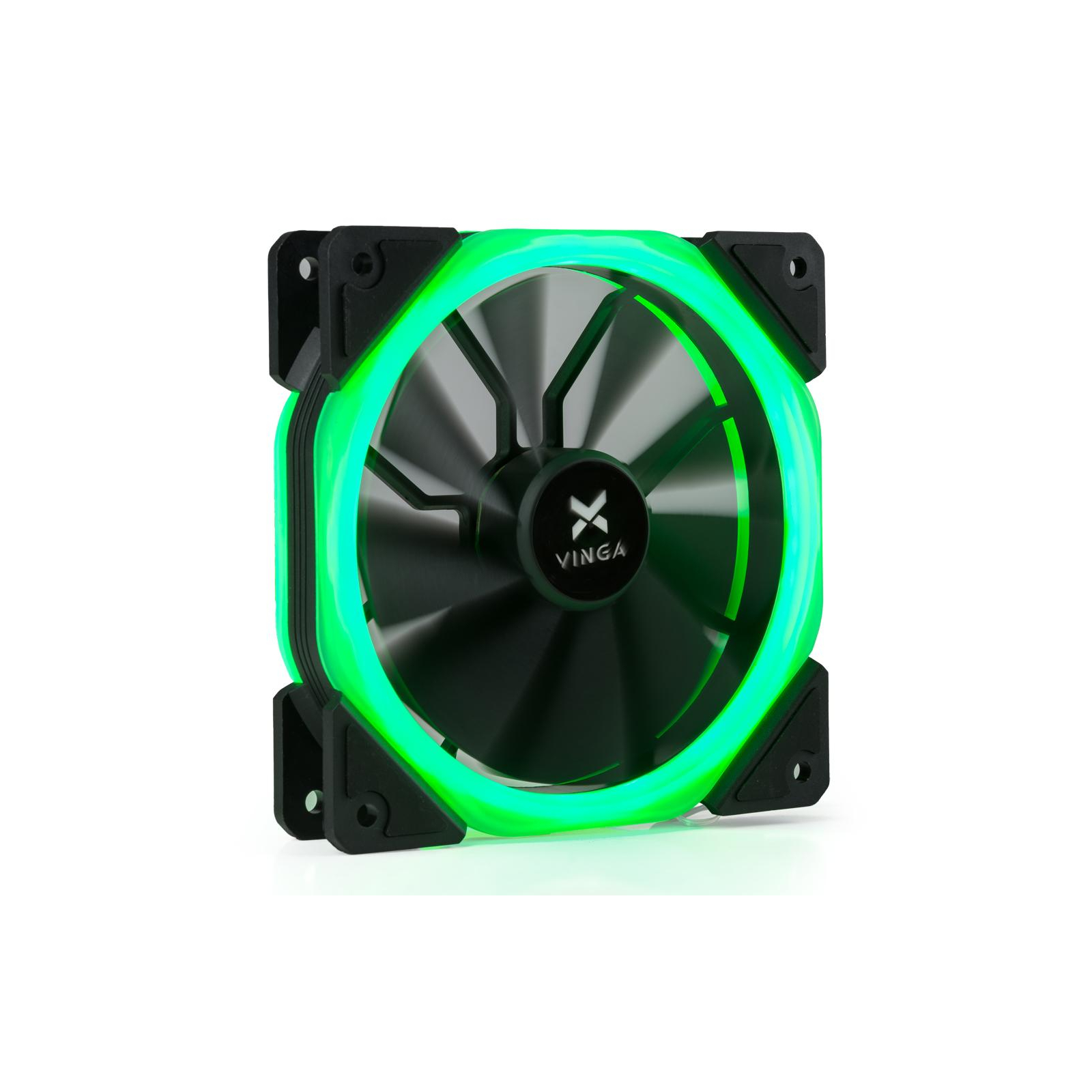 Кулер для корпуса Vinga LED fan-02 green